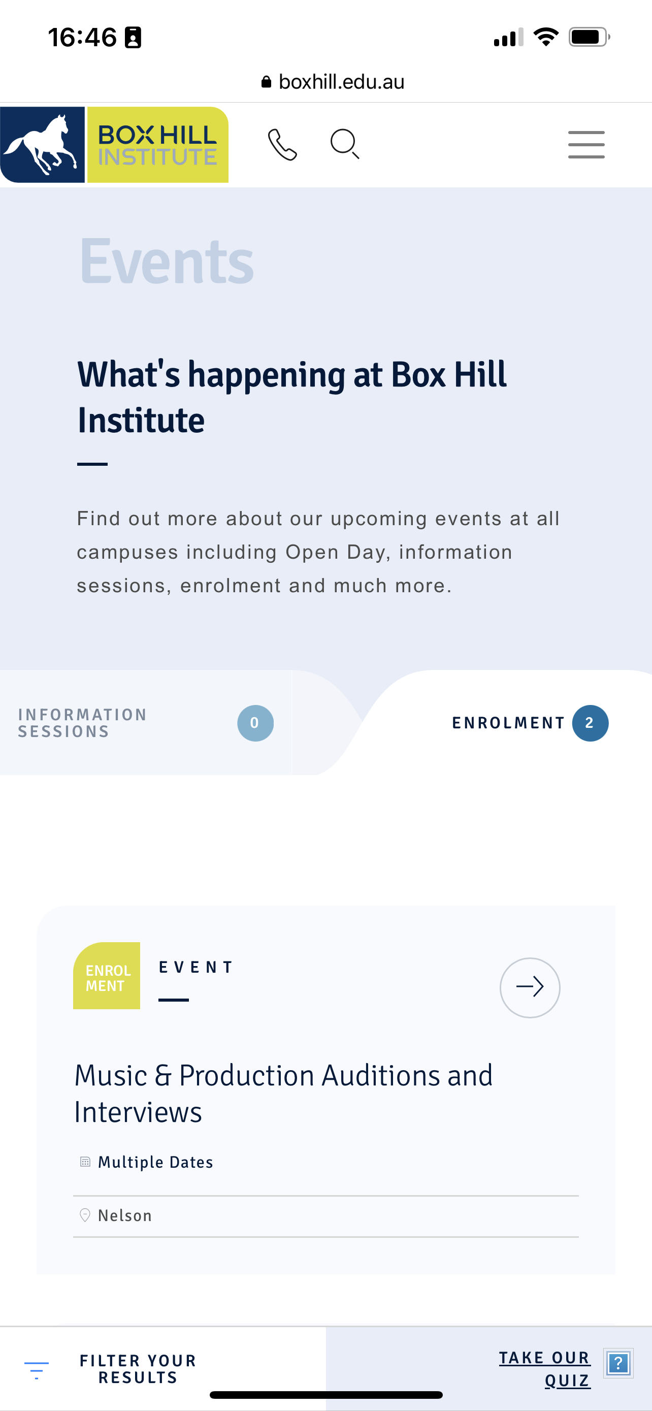 Box Hiill Institute Mobile Showcase Image
