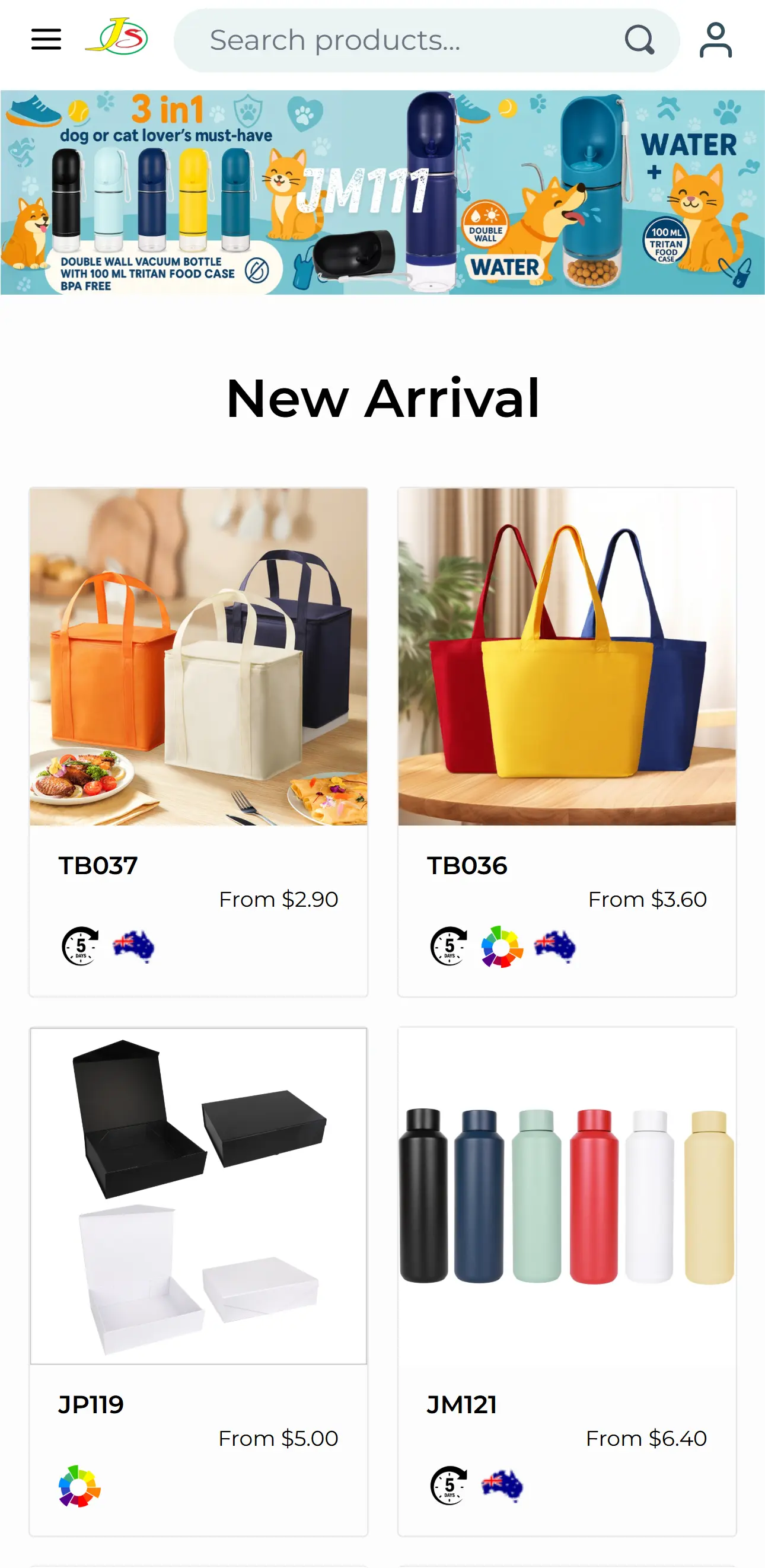 JS Supplies Mobile Showcase Image